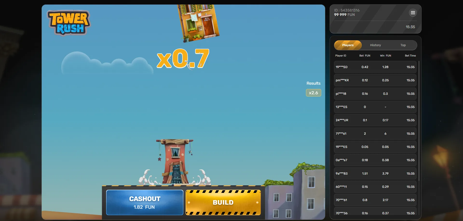 Tower Rush crash game overview — how the multiplier works