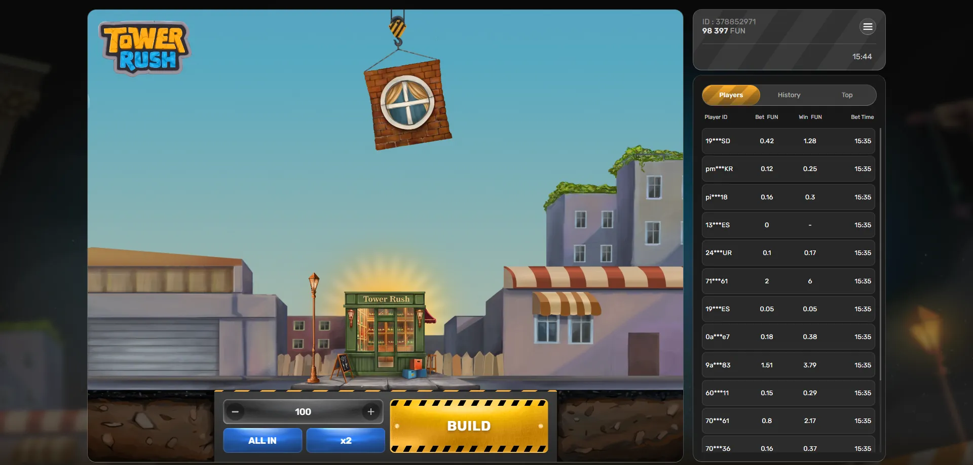 Tower Rush online casino crash game – multiplier gameplay explained
